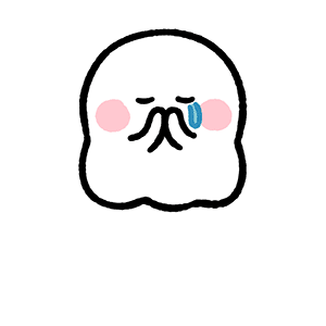 a ghost with a single tear looking sad hovering over text reading "try again?"